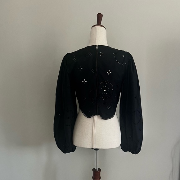 NWT! GANNI SIZE 38 Cropped ORGANIC COTTON Top Size 38 Size 6 NWT - Picture 4 of 8